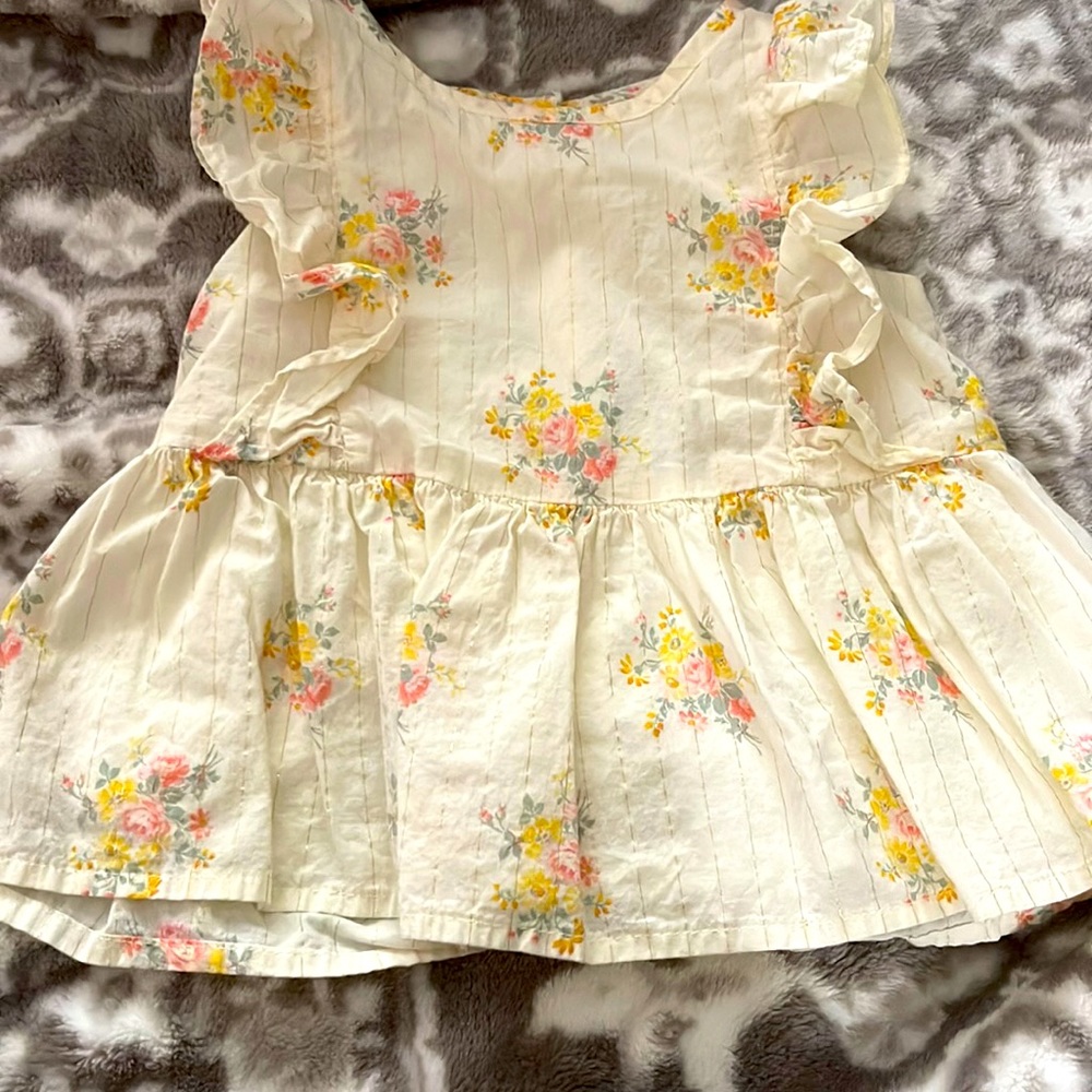 Two piece dress and bottom shorts floral